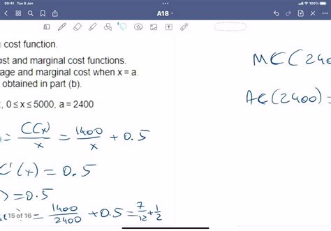 Solved Consider The Following Cost Function Find The Average Cost And