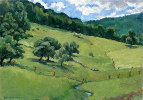 14x18 Summer Landscape Painting Rolling Hillsberkshires Etsy