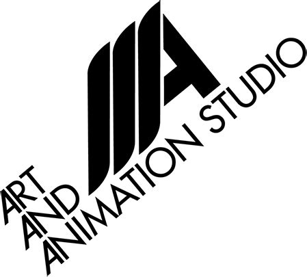 The Logo For Art And Animation Studio Which Has Been Designed To Look Like An Arrow