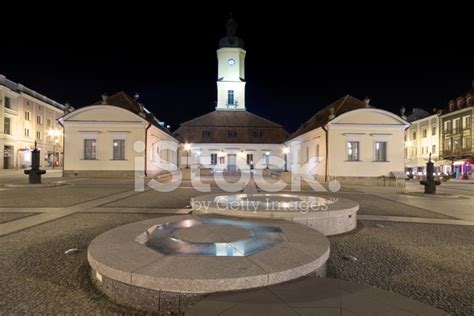Town Square In Bia Ystok At Night Poland Stock Photo Royalty Free Freeimages