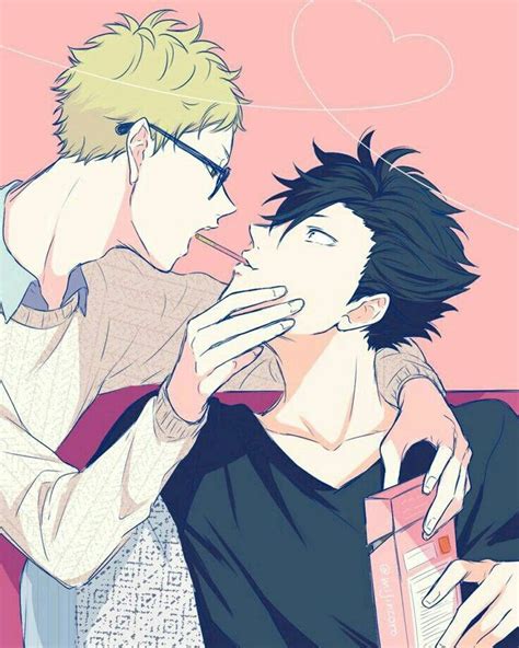 Pin By Characters On Kuroo X Tsukishima Kurotsuki Kurotsuki Haikyuu Haikyuu Tsukishima