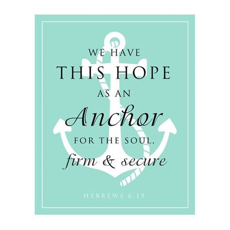 Bible Verse Hope Anchor Bible Quotes Wall Decal We Have This Hope As