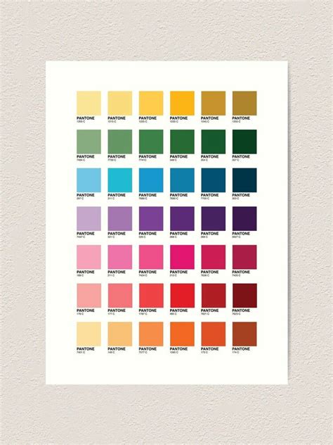 Shades Of Pantone Colors Art Print By Aprilsldesigns Redbubble