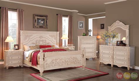 Modern & cutting edge bedroom furniture plus sets. Lilly Antique Traditional Distressed Antique White Panel ...