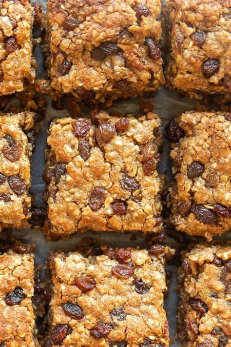 Oatmeal Raisin Bars Just 4 Ingredients The Big Mans World