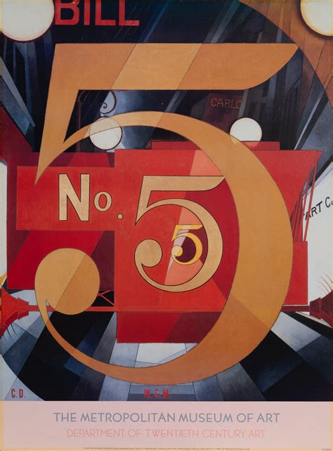 Lot Charles Demuth The Figure Five In Gold Poster On Board