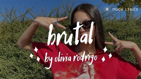 Olivia Rodrigo Brutal Lyrics Video Youtube