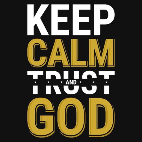 Premium Vector Keep Calm And Trust God Jesus Typography Tshirt Design