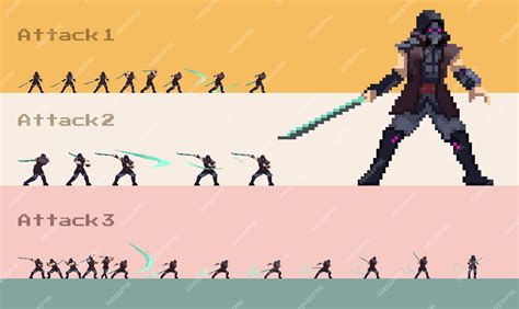 Premium Vector Samurai Sword Pixel Art Character Ready To Use In