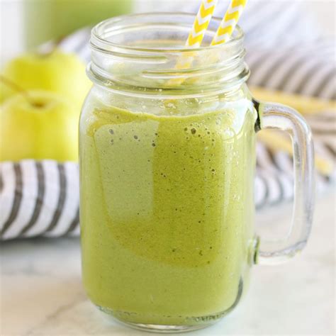 Green Apple Spinach Smoothie The Busy Baker