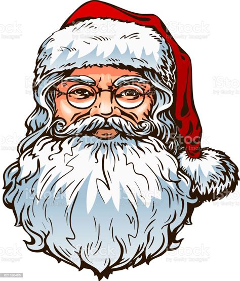 Christmas Portrait Santa Claus Vector Stock Vector Art 621590466 Istock