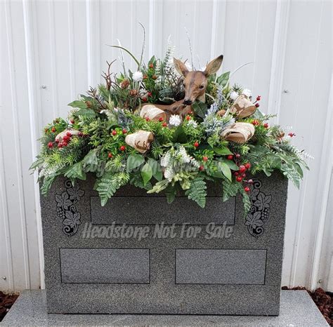 Winter Headstone Saddle Winter Grave Saddle Christmas Etsy Funeral