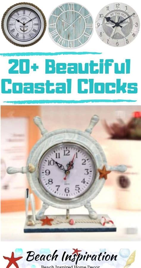 20 Nautical Themed Coastal And Beach Clocks Nautical Clocks Coastal