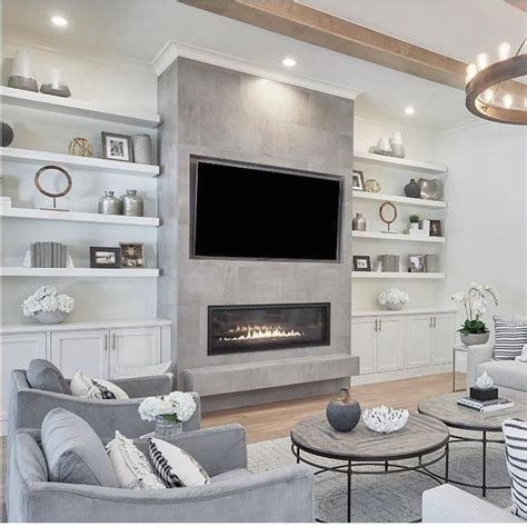 Modern Fireplace Ideas With Tv Above