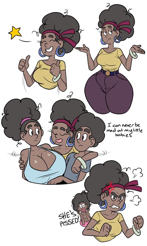 rule 34 afro angry ass big ass big breasts black eyes breasts clenched teeth closed eyes comic