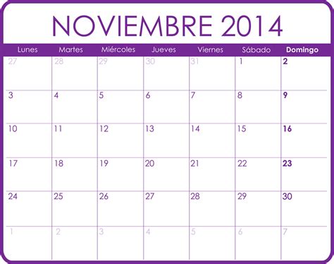 Calendario Noviembre 2014 Calendarios Para Imprimir
