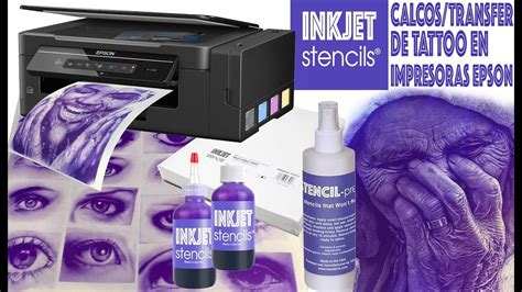 Sistema Inkjet Stencils Tattoo Transfers Con Impresoras Epson Video