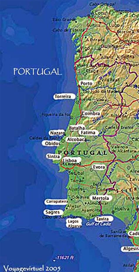 Portogallo Spiagge Portogallo Spiagge Mappa Cartina Del Portogallo