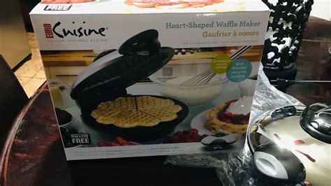 Unboxing Euro Cuisine Heart Shaped Waffle Maker Youtube