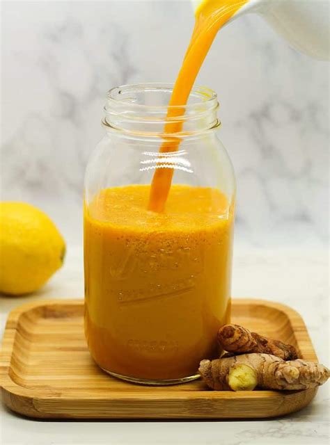 Lemon Ginger Turmeric Wellness Juice Shots Recipe Heavenly Spiced
