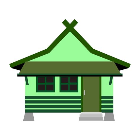 Sunda traditional house illustration vector from west java indonesian