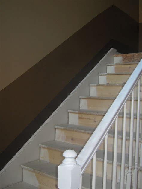 The tread is the board or step where you the biggest part of the chair rail profile should always go at the top. Down and Dirty DIY