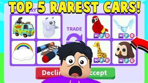 I Traded The 5 Rarest Cars In Adopt Me Best Trade Adoption Neon