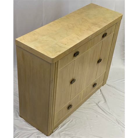 Pickling bleaching whitewashtheyre all variations on the theme of treating light colored woods usually pine oak or ash to make them appear even lighter. Art Deco Hickory White Pickled Oak Cabinet | Chairish