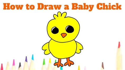 How To Draw A Baby Chick Easy Video Tutorial