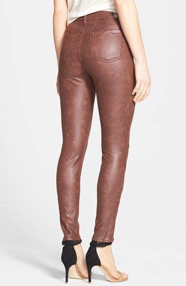 For All Mankind Faux Leather Skinny Jeans Wine Crackle Nordstrom
