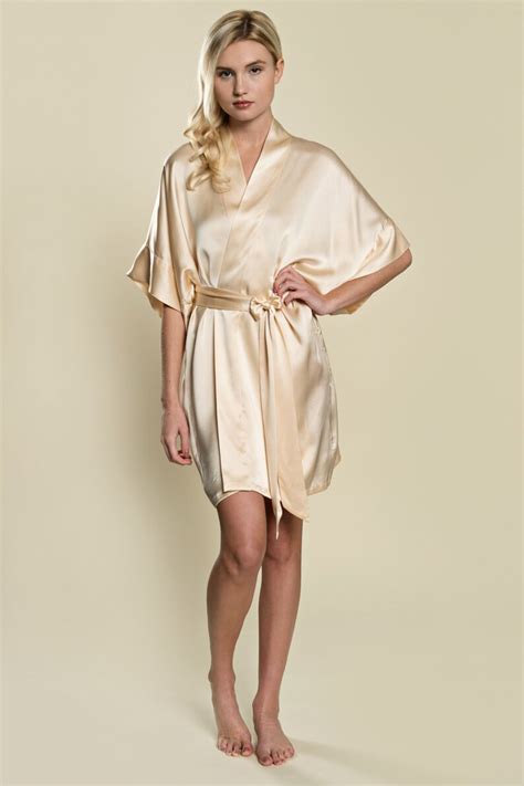 Samantha Silk Bridal Robe Satin Kimono Getting Ready Etsy