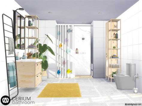 Wondymoons Cerium Bathroom Sims House Sims 4 Cc Furniture Sims 4