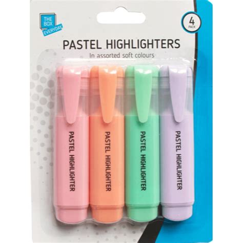 The Box Pastel Highlighters Pack Of 4