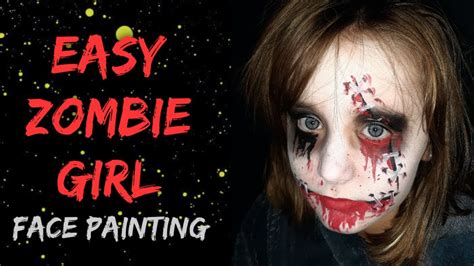 Easy Zombie Face Paintinghalloween Face Painting Ideas Youtube