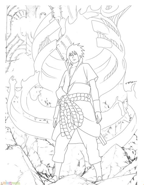 26 Galeri Sketsa Gambar Sasuke Rinnegan Terkeren Hobisket