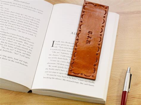 personalized leather bookmark name bookmark 9th or 3rd etsy