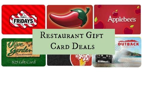 Others would love to get one from you. Restaurant Gift Card Deals: Outback, Ruby Tuesdays + More :: Southern Savers