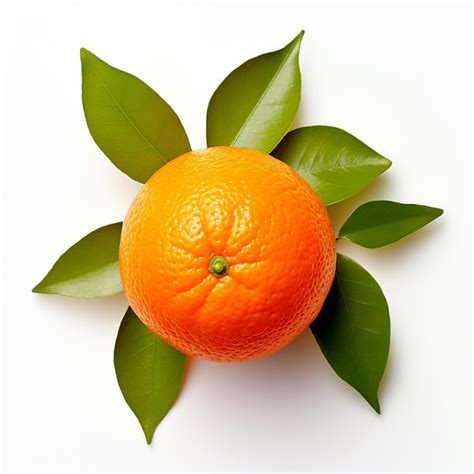 Premium Ai Image Isolated Tangerine Orange On White Background Citrus