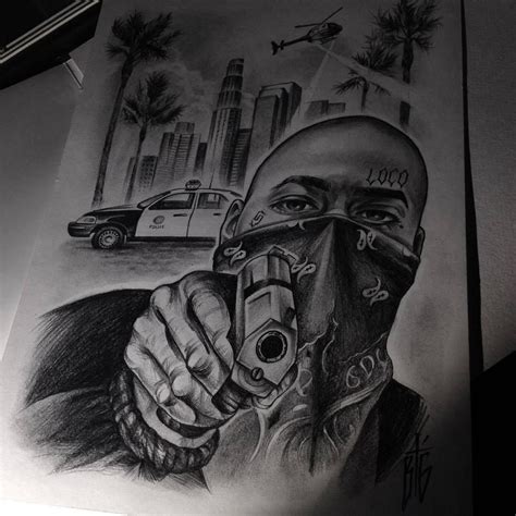 Prison Drawings Gangster Drawings Badass Drawings Chicano Drawings