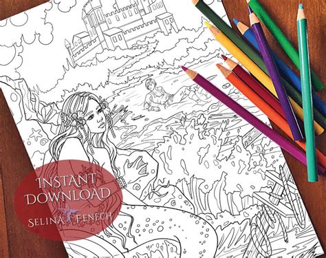 The Little Mermaid Fairy Tales Princesses And Fables Coloring Pagedigi