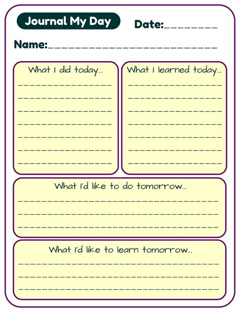Free Printable Journal Pages For Students
