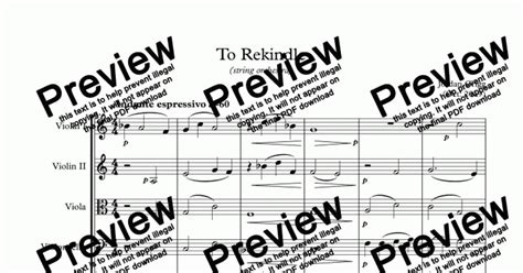 To Rekindle String Orchestra Score And Parts Download Pdf File