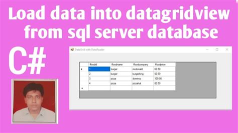 Load Data Into Datagridview From Sql Server Database Using Datareader In C Youtube