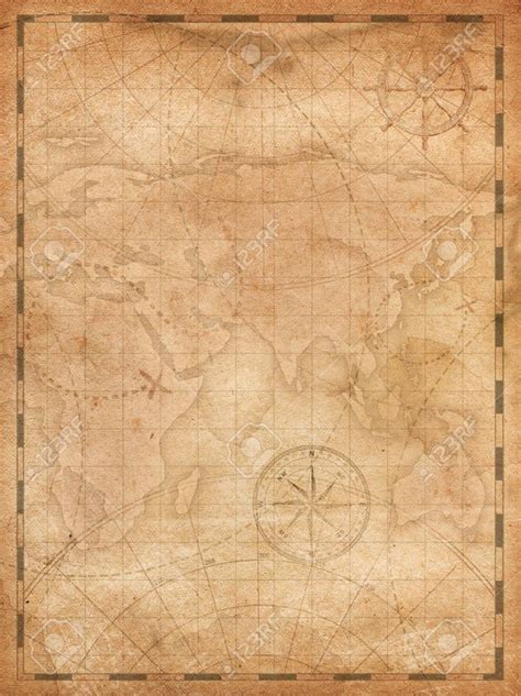 Pirates Treasure Map Vertical Background Illustration Stock