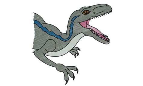 How To Draw Blue Raptor Jurassic World My How To Draw