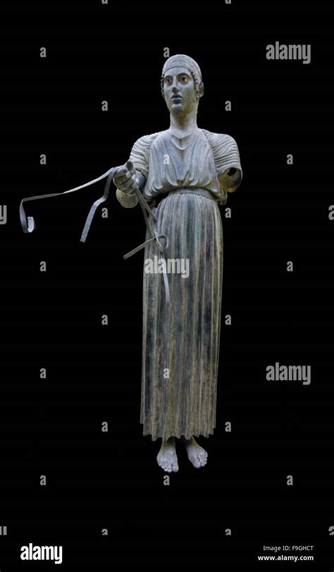 The Bronze Statue Of The Charioteer Is One Of The Most Famous Exhibits In Delphi Museum In