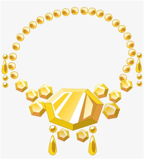 Gold Necklace Clipart Image