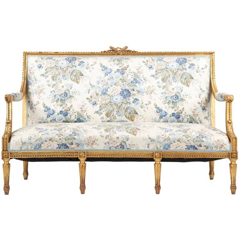 23 antique and vintage sofa designs with victorian style furniture. French Louis XVI Style Giltwood Antique Settee Sofa Canape c. 1900 at 1stdibs