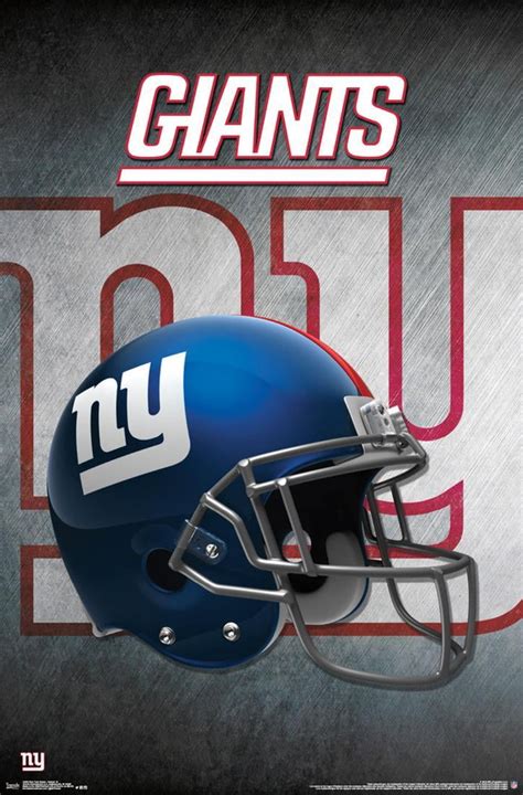 New York Giants Helmet 22 X 34 Logo Poster