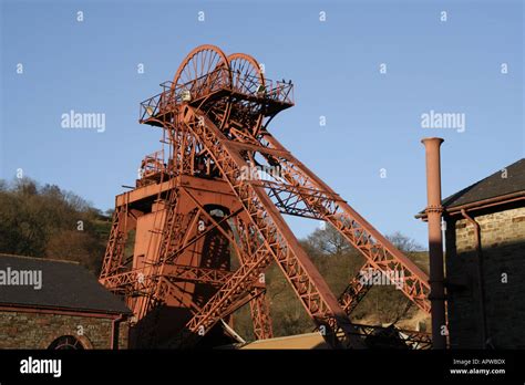 Rhondda Valley Heritage Park Colliery Machinery South Wales Uk Gb Stock